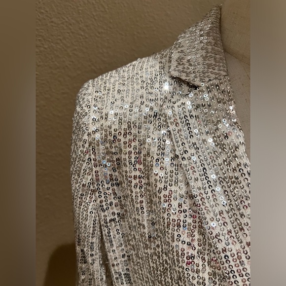 NWT Sequin Blazer, Size Petite Smalll - Picture 2 of 14